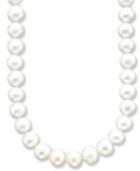 Belle De Mer Aa Cultured Freshwater Pearl Strand Necklace (9-1/2-10-1/2mm) In 14k Gold