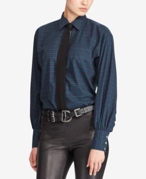 Polo Ralph Lauren Tartan Flannel Cotton Boyfriend Shirt