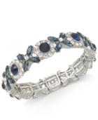 Charter Club Silver-tone Crystal & Stone Stretch Bracelet, Created For Macy's