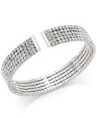 Inc International Concepts Silver-tone Multi-crystal Cuff Bracelet, Only At Macy's