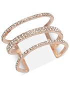 Inc International Concepts Rose Gold-tone Pave Bar Cuff Bracelet, Created For Macy's