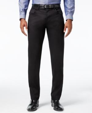 Inc International Concepts Men's Deep Black Stretch Pants, Created For Macy's