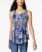 Charter Club Sleeveless Pleated Top, Created For Macy's