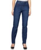 Style & Co Petite Tummy-control Straight-leg Jeans, Only At Macy's