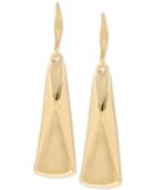 Robert Lee Morris Soho Gold-tone Sculptural Rectangle Drop Earrings