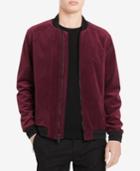 Calvin Klein Men's Textured Velvet Bomber Jacket
