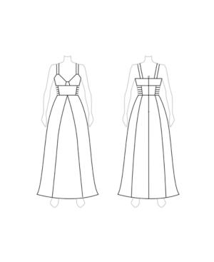 Customize: Remove Skirt Slit - Fame And Partners Georgette Maxi Dress
