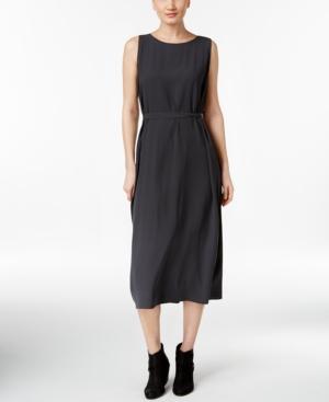 Eileen Fisher Silk Georgette Crepe Wrap Dress