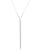 Say Yes To The Prom Silver-tone Crystal Twist Multi-strand Lariat Necklace