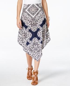Inc International Concepts Printed Handkerchief-hem Maxi Skirt, Only At Macy's