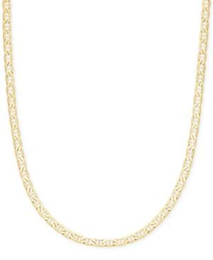 Marine Link Chain 22" Necklace In 14k Gold