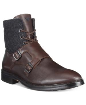 Armani Jeans Men's Monk Strap Boots Men's Shoes