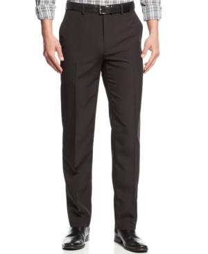 Alfani Flat-front Slim-fit Herringbone Wrinkle-resistant Pants, Created For Macy's