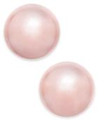 Charter Club Silver-tone Pink Imitation Pearl (14mm) Stud Earrings, Only At Macy's