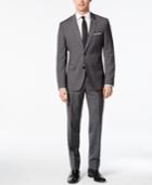 Hugo By Hugo Boss Men's Slim-fit Gray Stepweave Suit