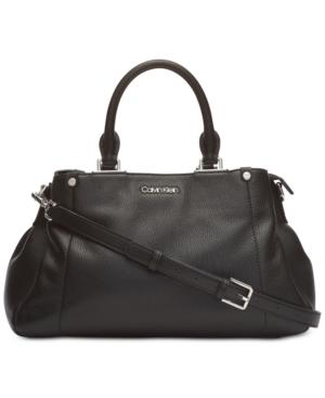 Calvin Klein Jackson Pebble Leather Satchel