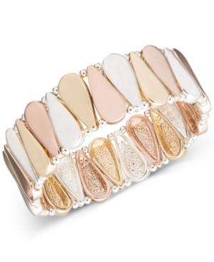 Nine West Tri-tone Teardrop Stretch Bracelet