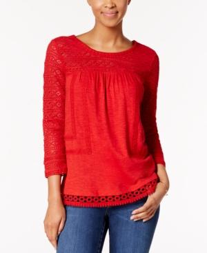 Vintage America Crochet-trim Top