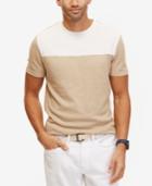 Nautica Men's Colorblocked Linen Crew-neck T-shirt