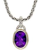 Effy Amethyst Pendant Necklace In 18k Gold And Sterling Silver (5-3/4 Ct. T.w.)