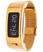 Garmin Unisex Digital Automatic Gold-tone Stainless Steel Mesh Bracelet Watch 62x21mm Ga006g