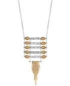 Lucky Brand Two-tone Ladder Pendant Necklace