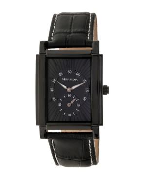 Heritor Automatic Frederick Black Leather Watches 32mm