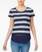 Maison Jules Striped Contrast Top, Created For Macy's