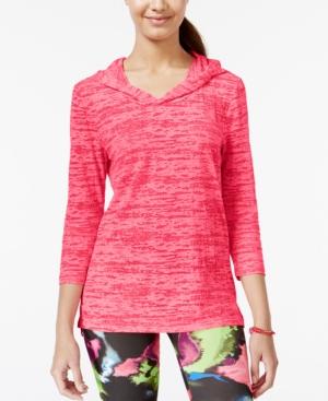 Material Girl Active Juniors' Printed Back-cutout Pullover Hoodie, Only At Macy's