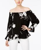 Inc International Concepts Embrodiered Off-the-shoulder Top, Only At Macy's
