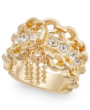 Thalia Sodi Gold-tone Crystal Chain Statement Ring, Only At Macy's