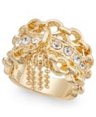 Thalia Sodi Gold-tone Crystal Chain Statement Ring, Only At Macy's