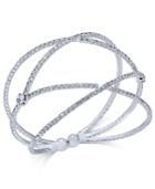 Inc International Concepts Silver-tone Pave Flex Cuff Bracelet, Only At Macy's