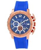 Vince Camuto Watch, Men's Blue Silicone Strap 49mm Vc-1019blrg