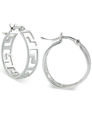 Giani Bernini Greek Key Openwork Hoop Earrings, Created For Macy's