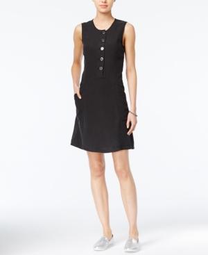 Armani Exchange A-line Button-detail Dress