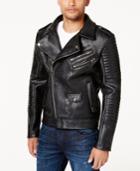 Reason Men's Faux-leather Bomber Jacket