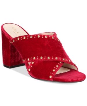 Cole Haan Gabby Studded Slip-on Block-heel Sandals