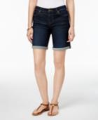 Style & Co Petite Cuffed Denim Shorts, Only At Macy's