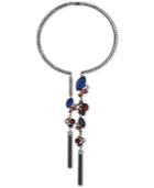 Guess Hematite-tone Crystal Open Collar Necklace