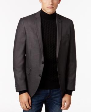 Kenneth Cole Reaction Men's Slim-fit Black/gray Micro-check Sport Coat
