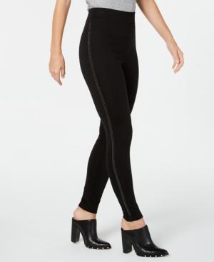 I.n.c. Embellished Tuxedo-stripe Leggings, Created For Macy's