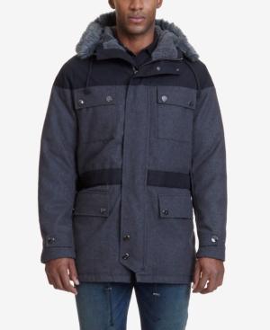 Nautica Men's Navigator Parka With Faux Fur Trim