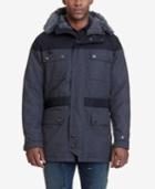 Nautica Men's Navigator Parka With Faux Fur Trim