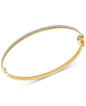 Glitter Bangle Bracelet In 10k Gold