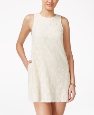 Speechless Juniors' Allover Lace Shift Dress