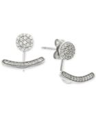 Wrapped Diamond Ear Jacket Earrings (1/4 Ct. T.w.) In 10k White Gold