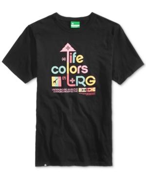 Lrg Men's Life Colors Graphic-print Cotton T-shirt