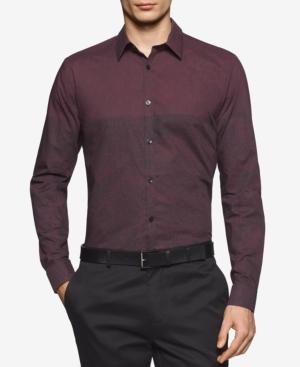 Calvin Klein Men's Texture-print Long-sleeve Shirt