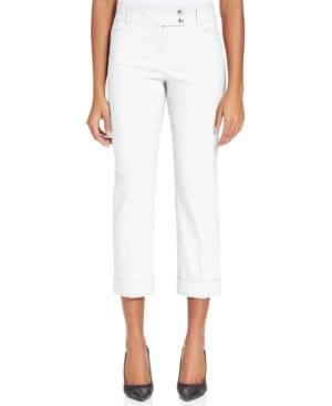Style & Co. Petite Slim-fit Tummy-control Cuffed Capri Pants